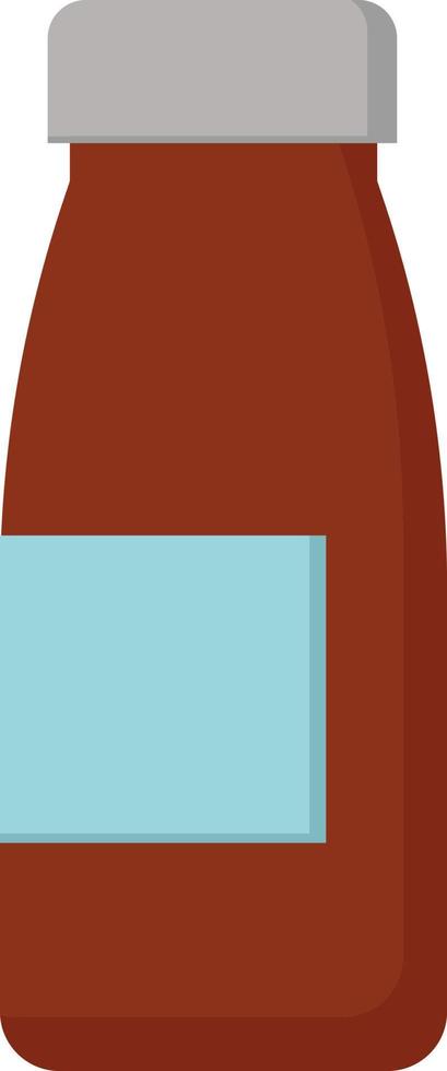 rote Flasche, Illustration, Vektor auf weißem Hintergrund.