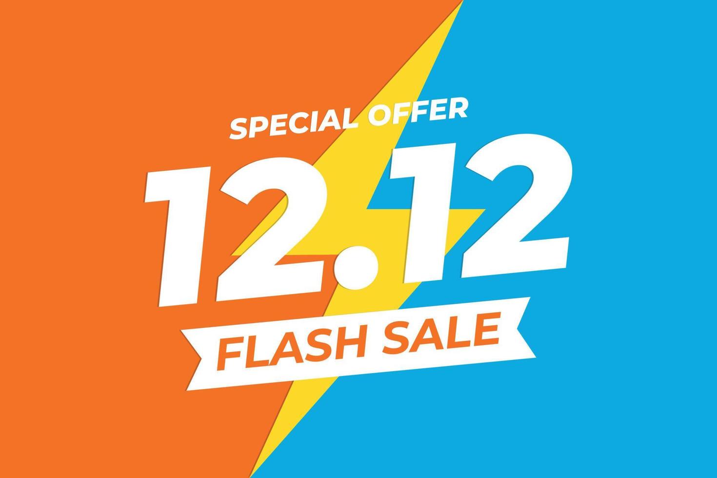 12.12 Flash-Sale-Rabatt-Banner-Design. vektor