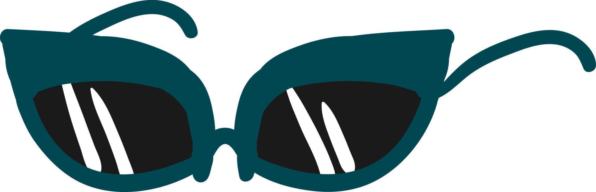 blaue Sonnenbrille, Illustration, Vektor auf weißem Hintergrund.