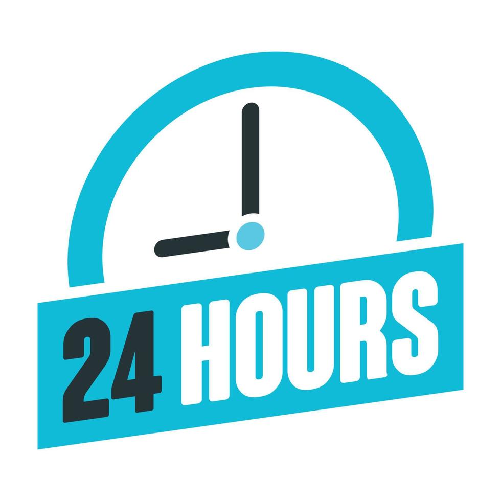 24 timme service varje dag baner stil 12 vektor