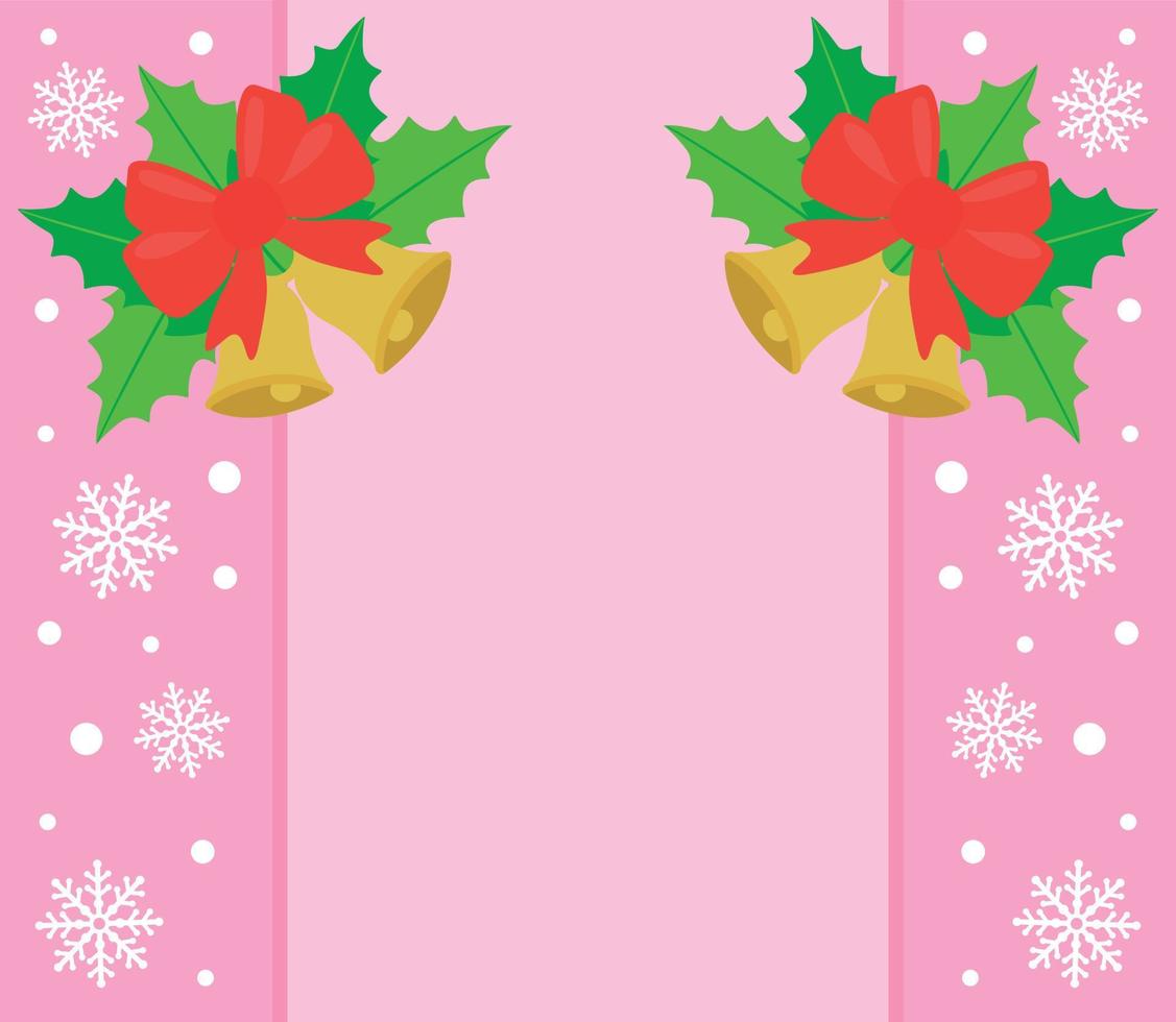 ny år och jul bakgrund kort, rosa vektor