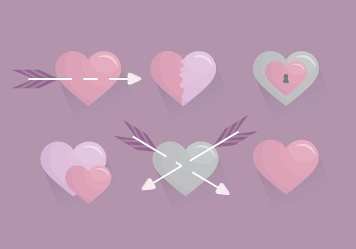 Vector Valetines Day Hearts