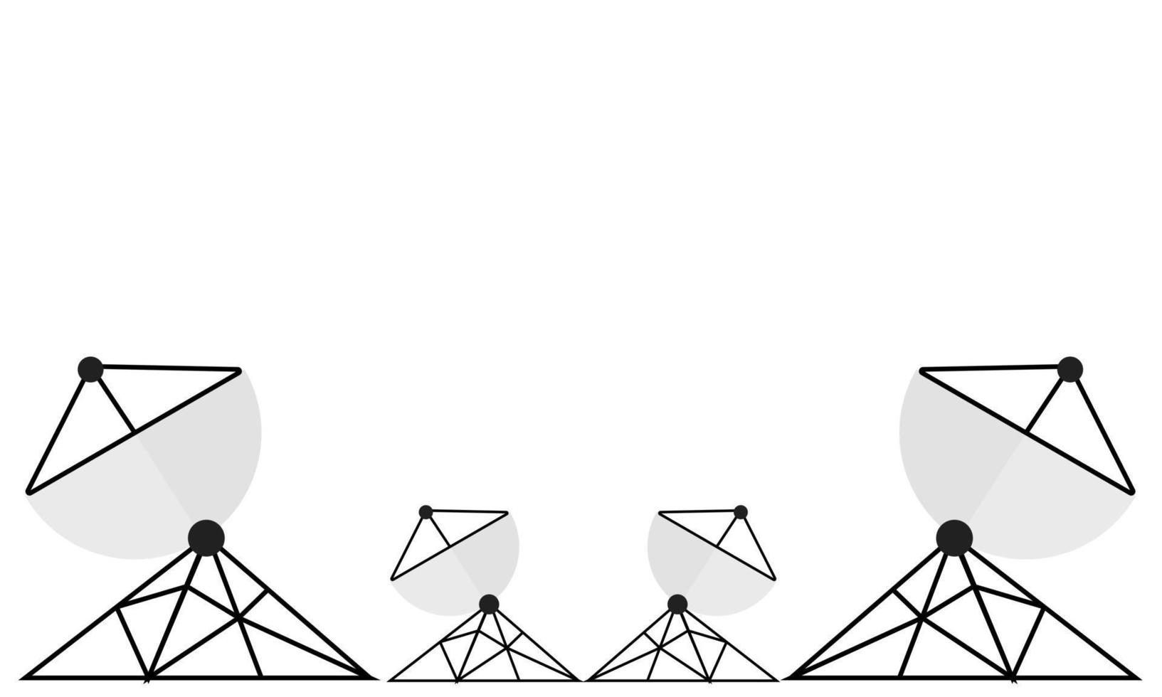 Satellitenillustration mit einfachem und modernem Design vektor