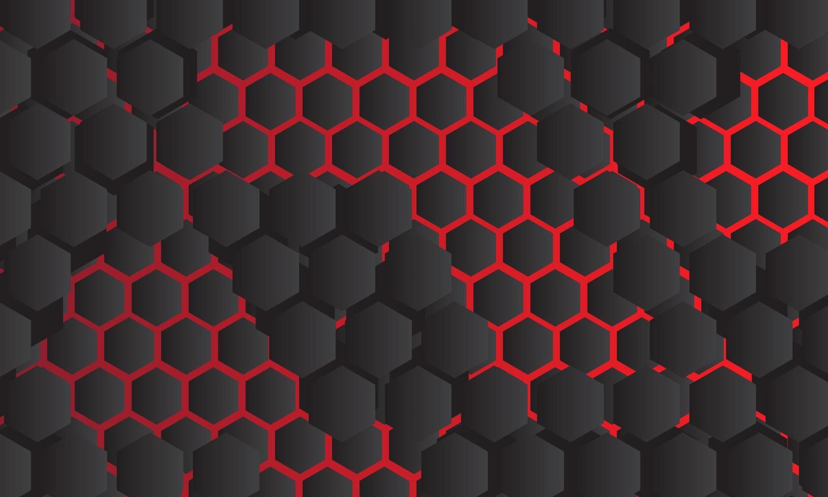 abstraktes schwarzes Polygon rotes Licht futuristische Technologie Design Hintergrund Vektor Illustration. eps10-Vektor
