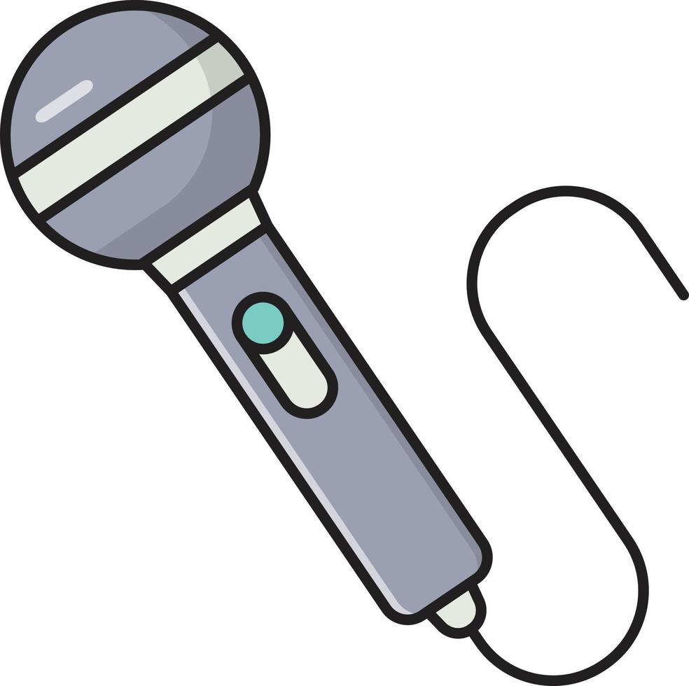 mic-vektorillustration auf einem hintergrund. hochwertige symbole. vektorikonen für konzept und grafikdesign. vektor