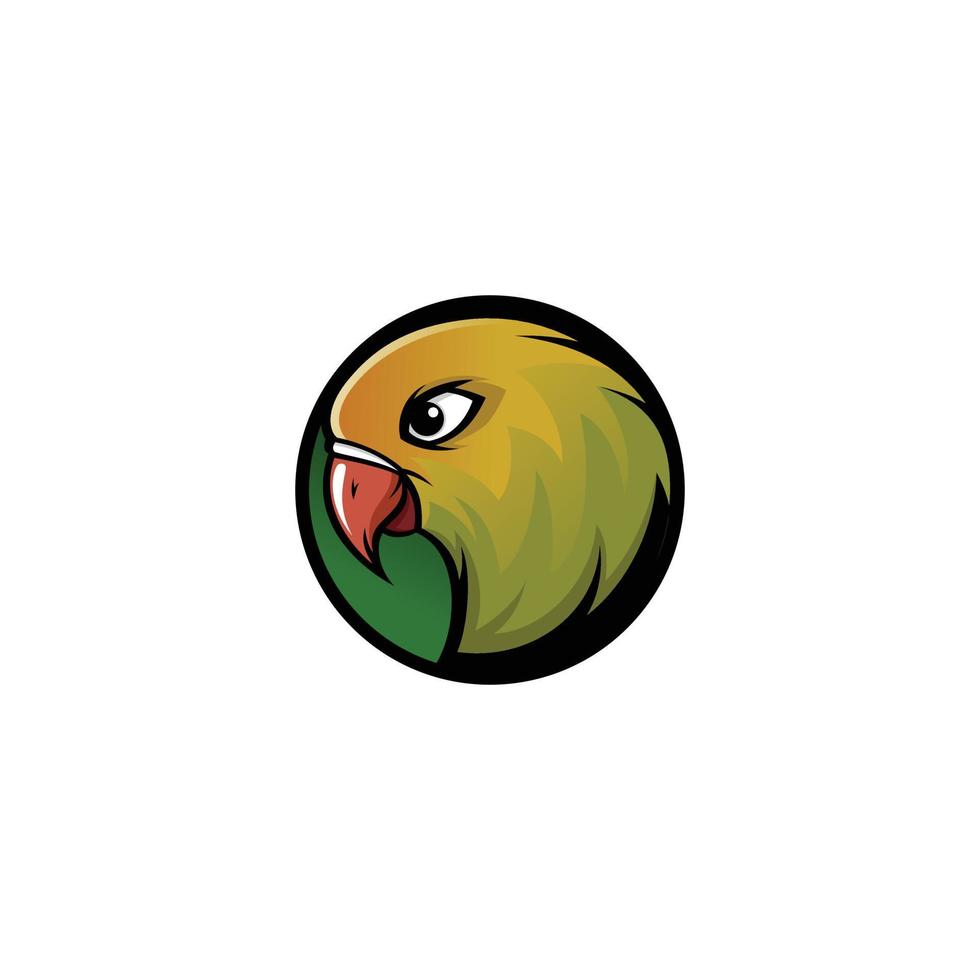 kärlek fågel logotyp maskot emblem vektor