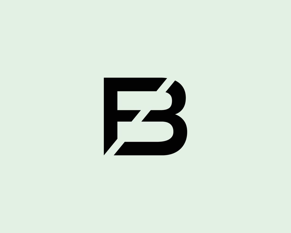 fb bf-Logo-Design-Vektorvorlage vektor