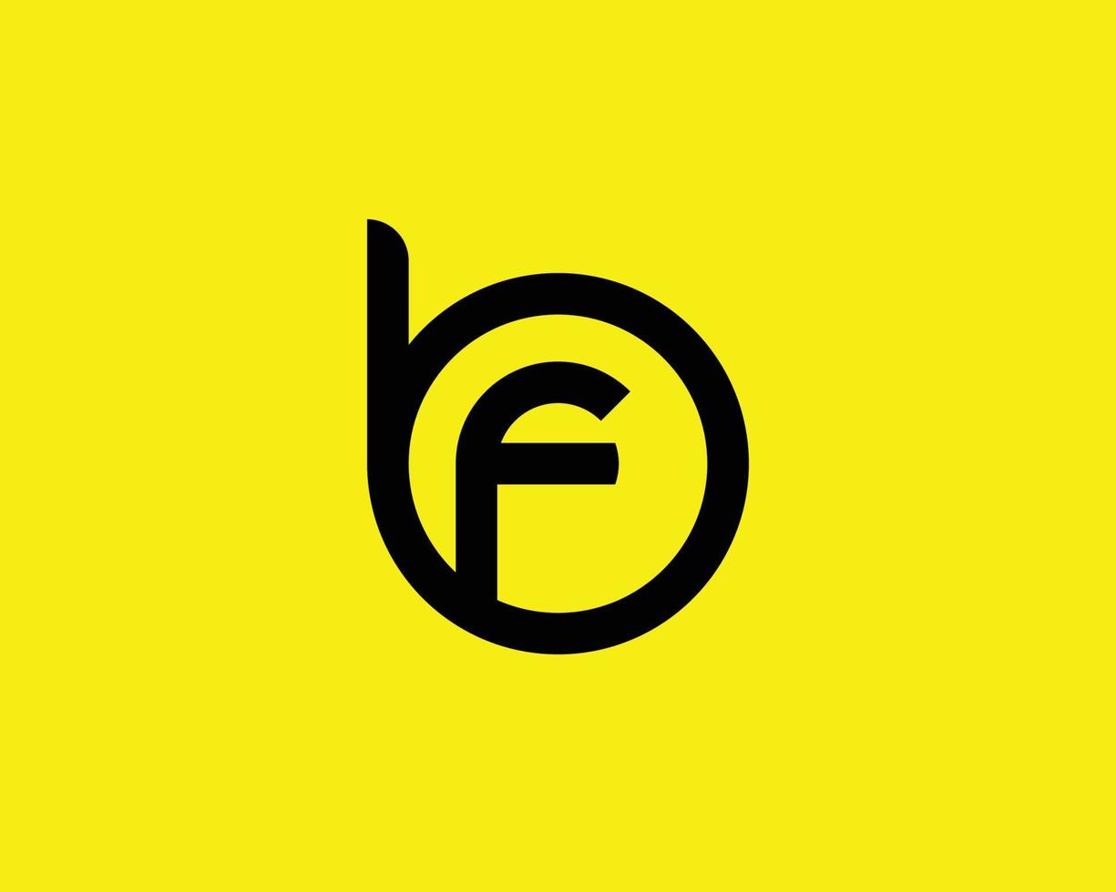 fb bf-Logo-Design-Vektorvorlage vektor