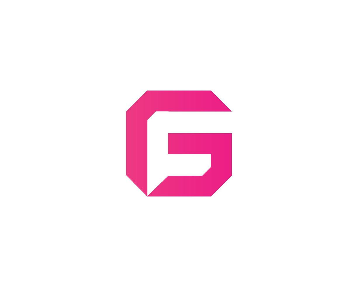 fg gf logotyp design vektor mall