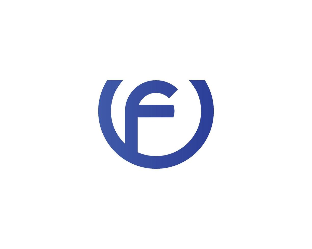 fu uf logotyp design vektor mall