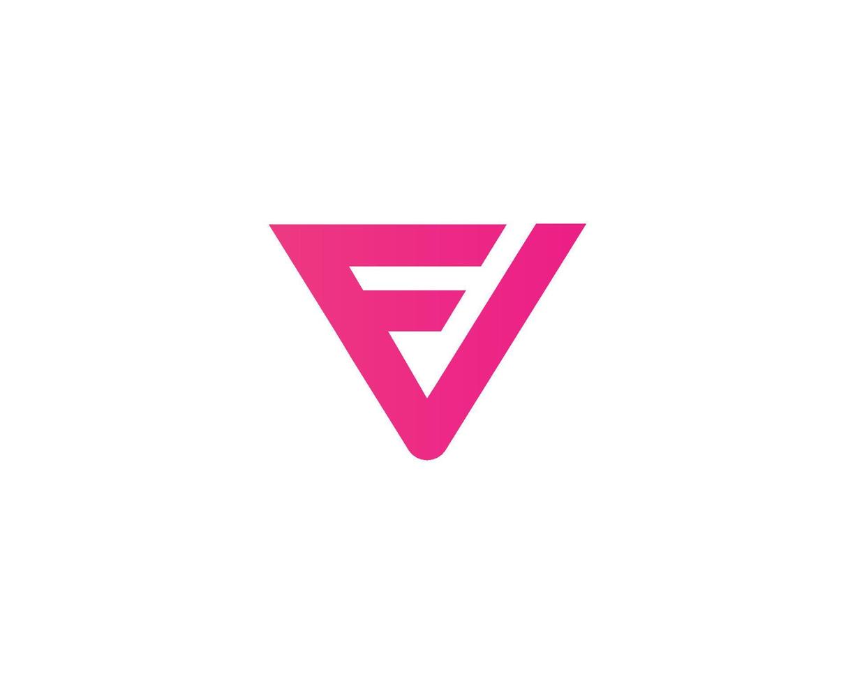 fv vf logotyp design vektor mall