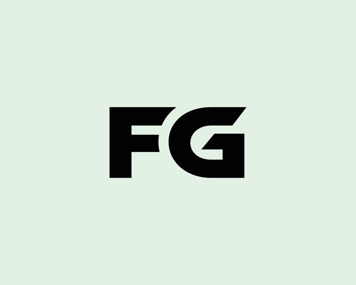 fg gf-Logo-Design-Vektorvorlage vektor