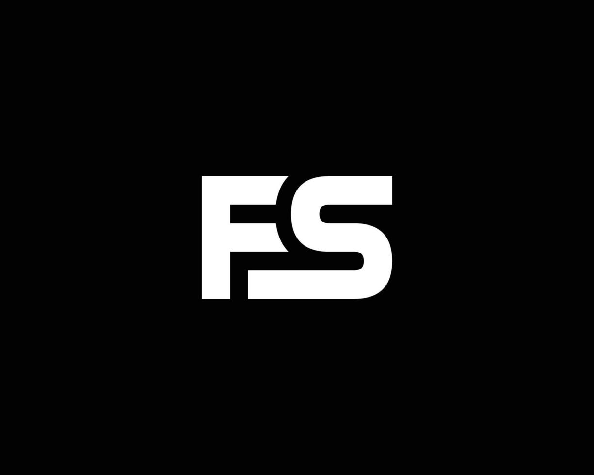 fs sf logotyp design vektor mall