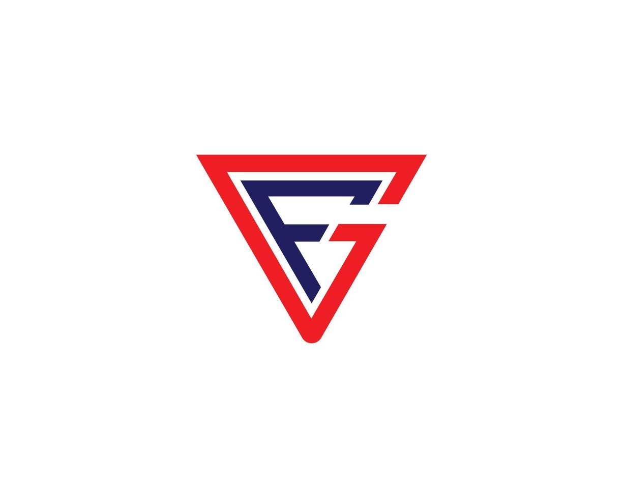 fg gf logotyp design vektor mall