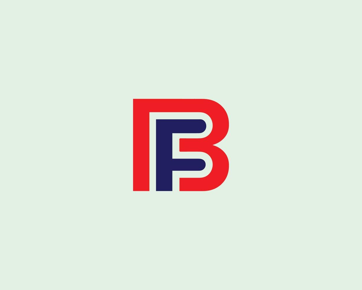 fb bf-Logo-Design-Vektorvorlage vektor