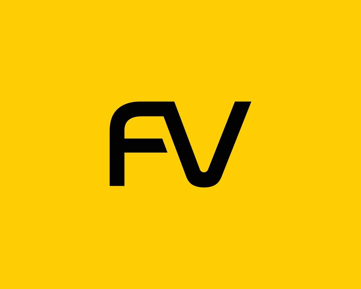 fv vf logotyp design vektor mall