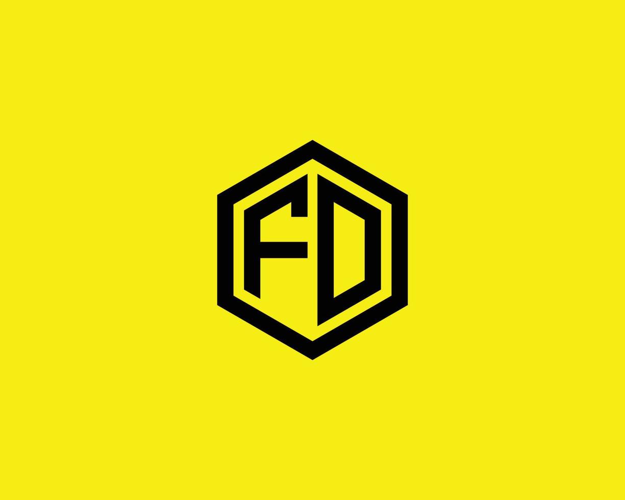 fd df logotyp design vektor mall