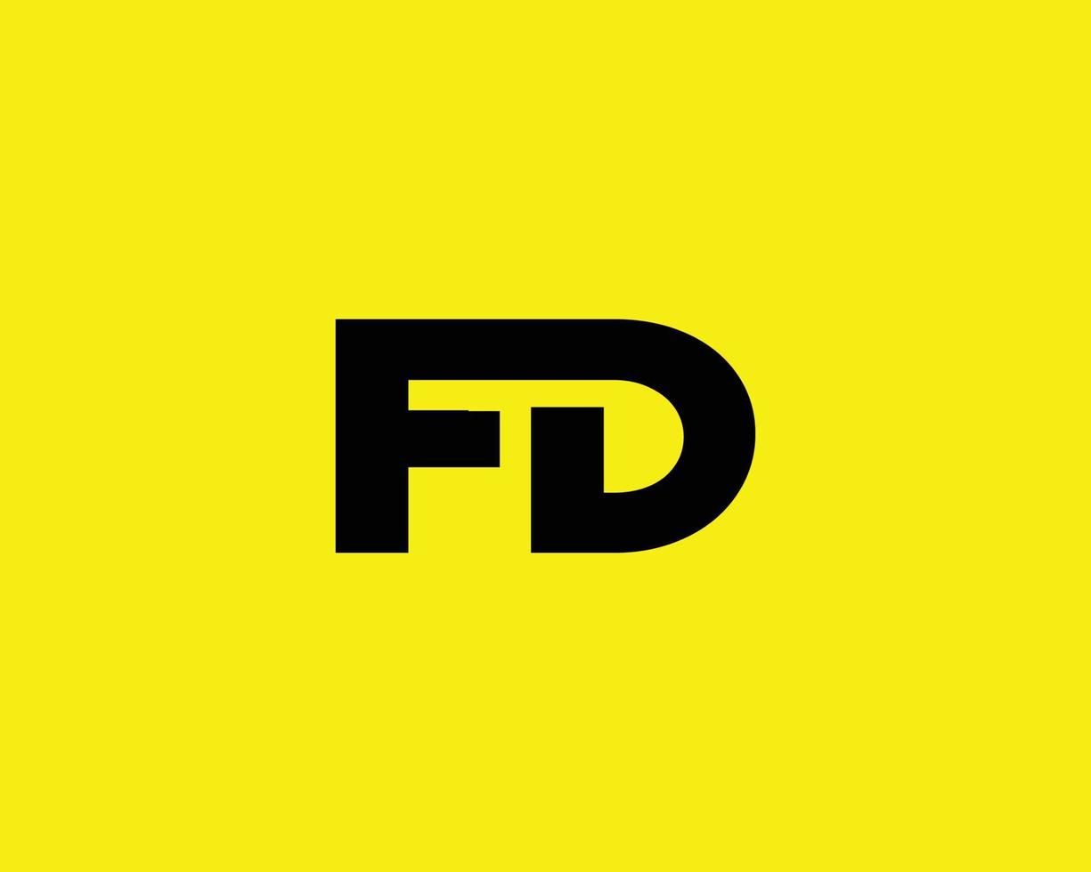 fd df-Logo-Design-Vektorvorlage vektor