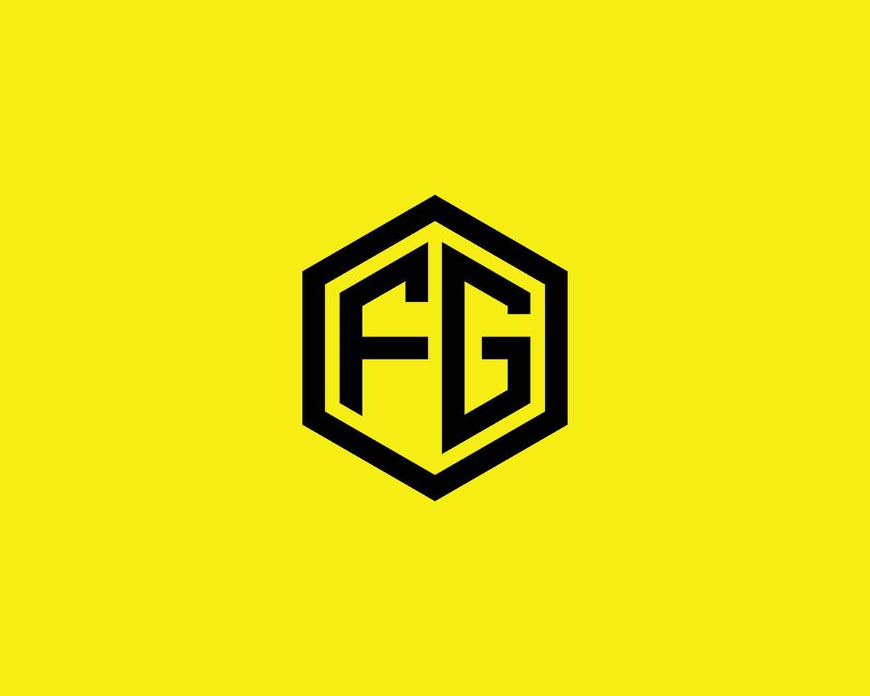 fg gf-Logo-Design-Vektorvorlage vektor