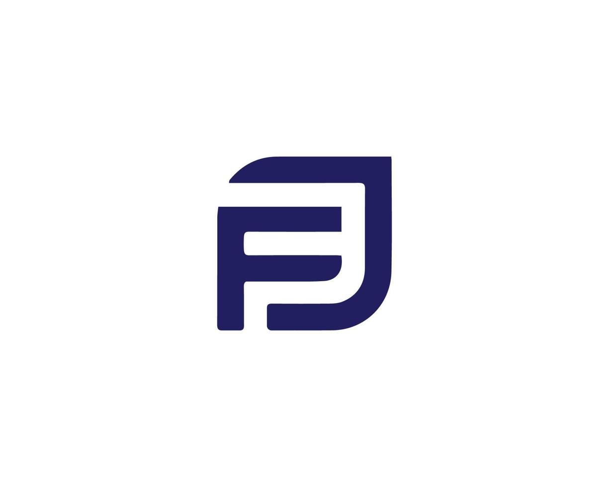 fj jf-Logo-Design-Vektorvorlage vektor