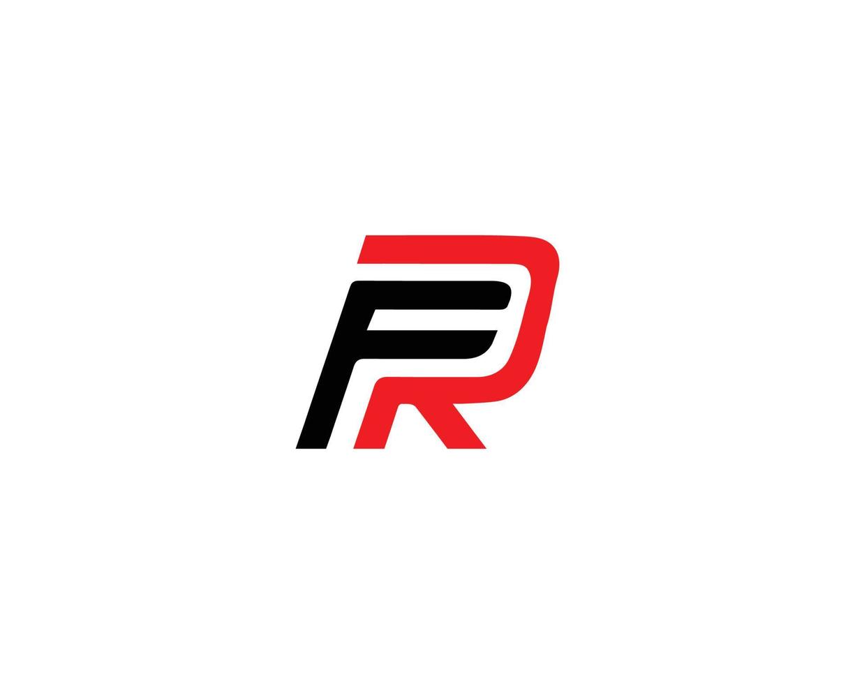 fr rf logotyp design vektor mall