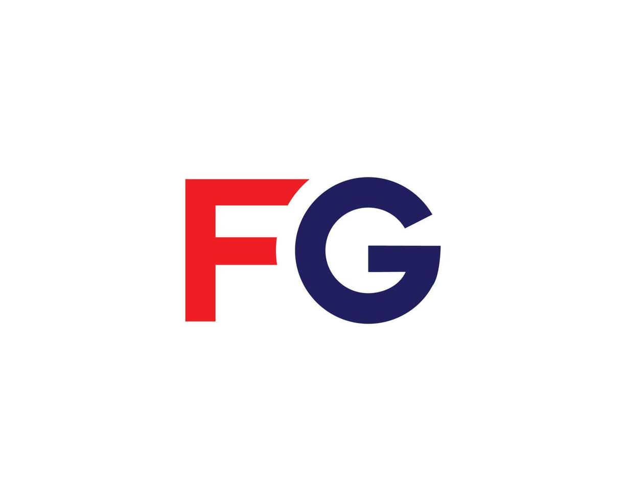 fg gf-Logo-Design-Vektorvorlage vektor