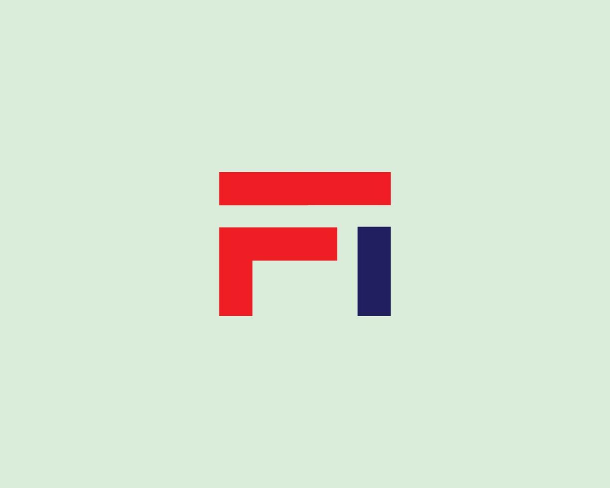 Fi-Logo-Design-Vektorvorlage vektor