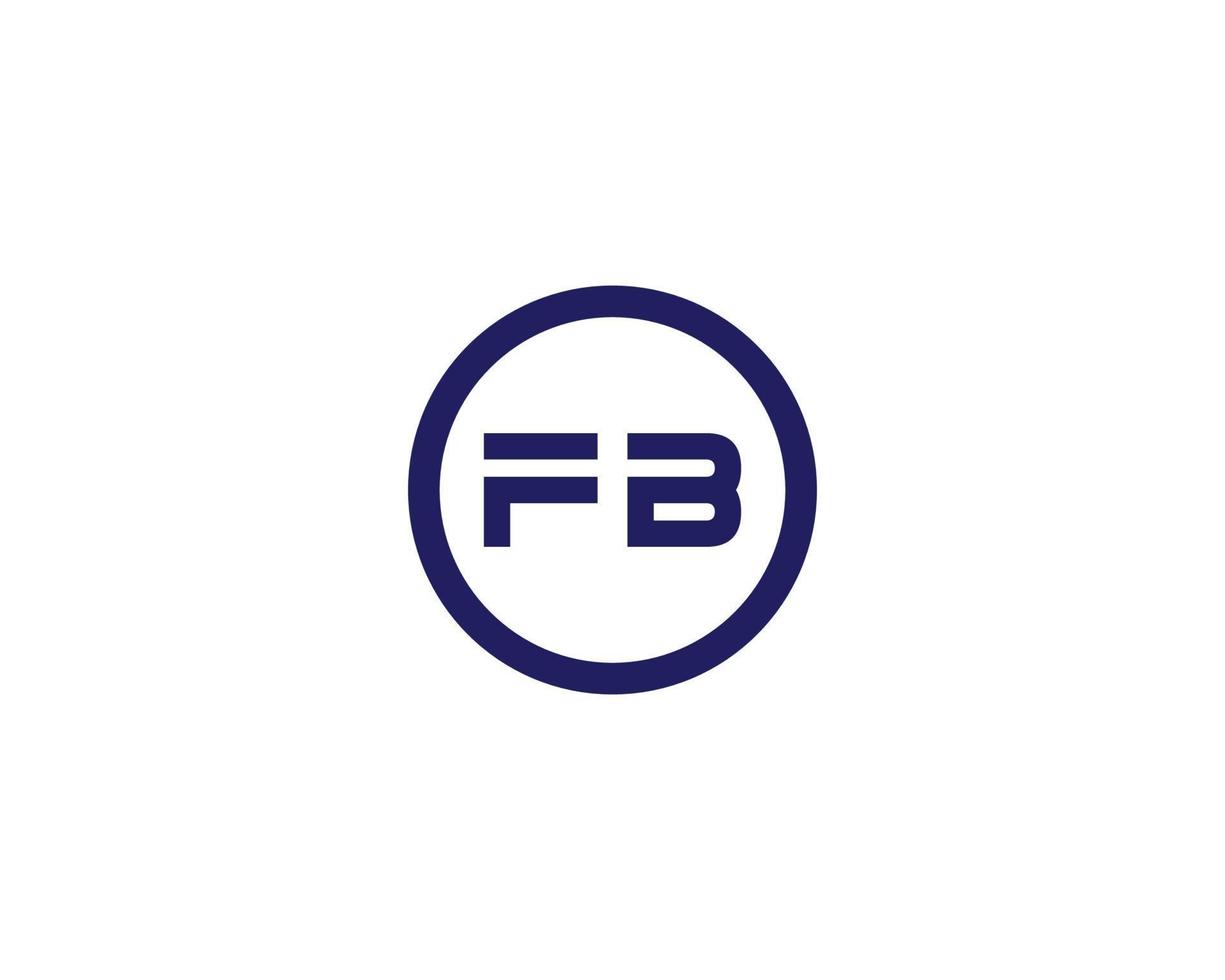 fb bf-Logo-Design-Vektorvorlage vektor