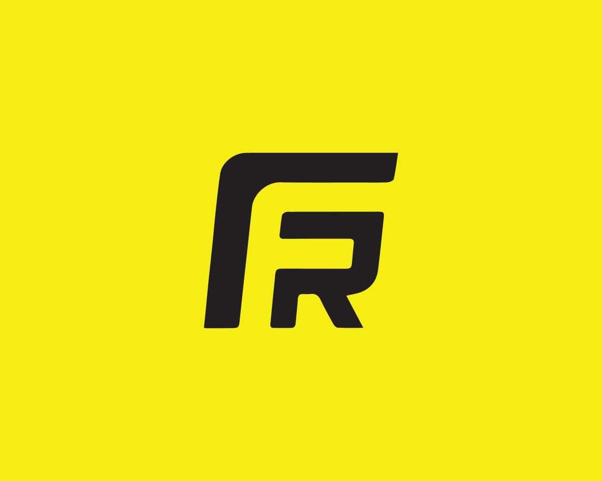 fr rf logotyp design vektor mall