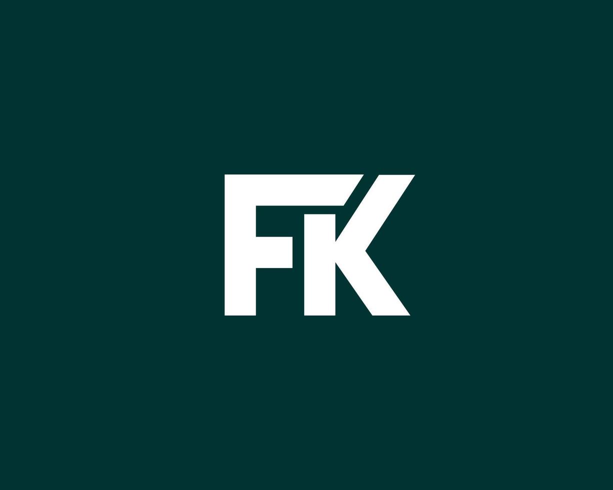 fk K F logotyp design vektor mall