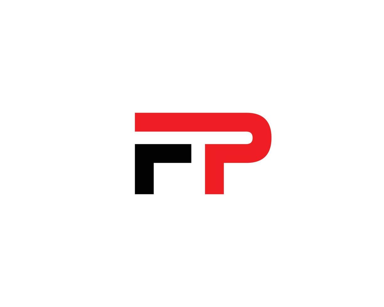 fp pf-Logo-Design-Vektorvorlage vektor