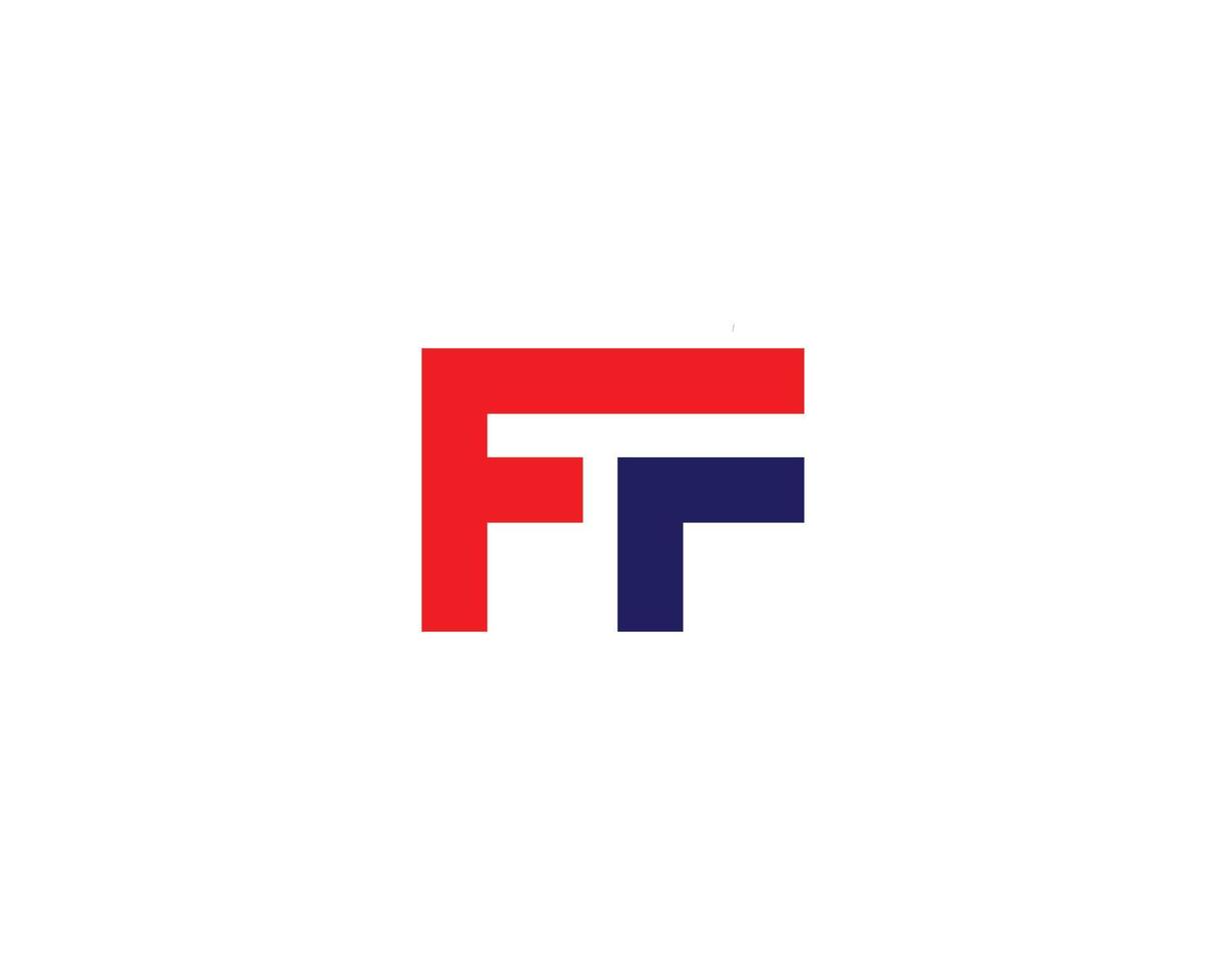 ff logotyp design vektor mall
