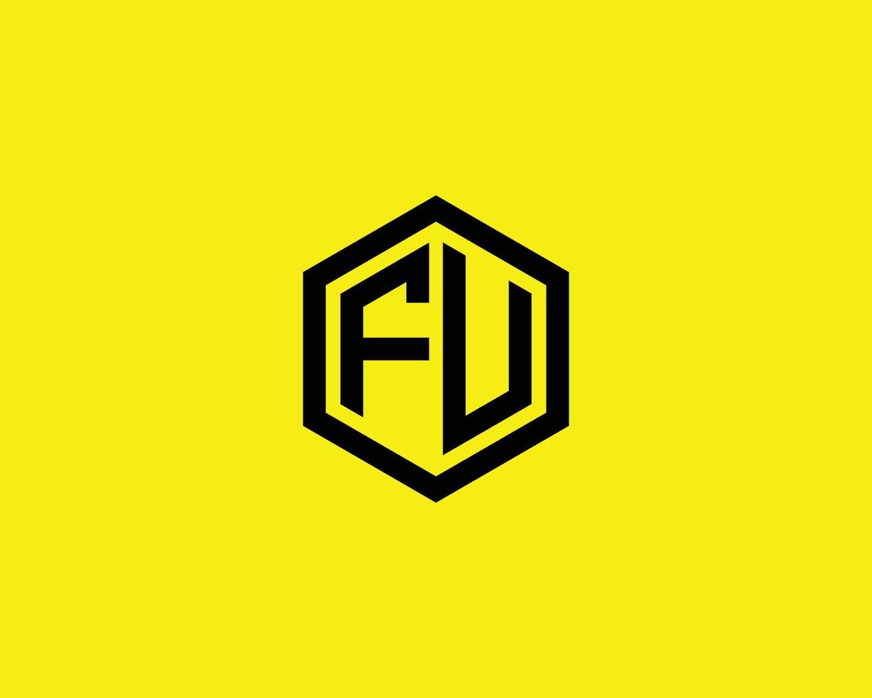 fu uf logotyp design vektor mall