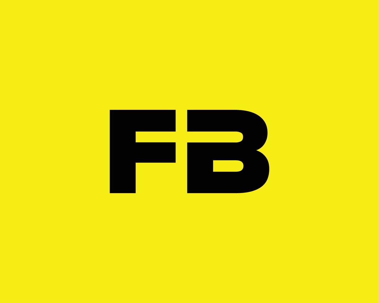 fb bf-Logo-Design-Vektorvorlage vektor