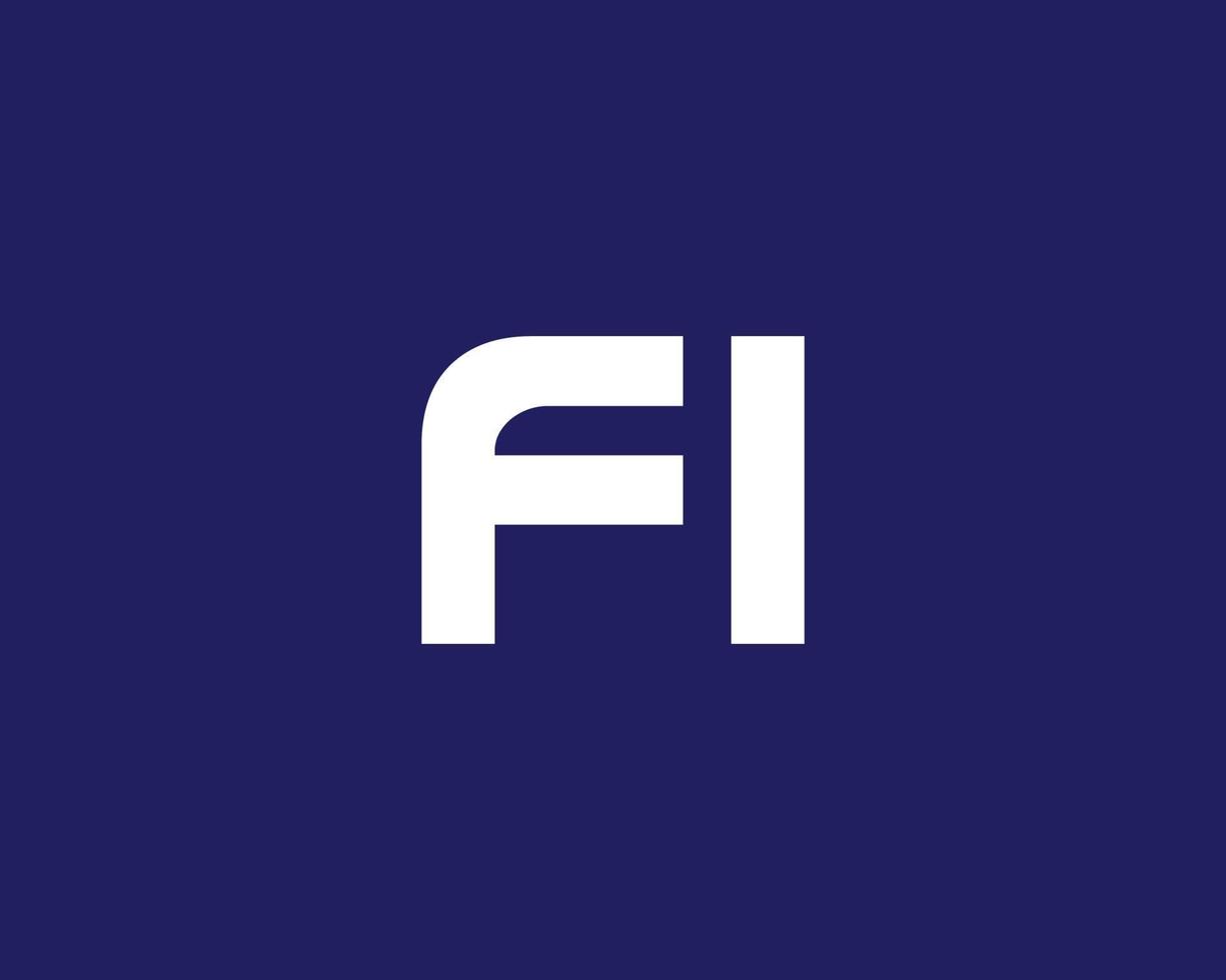 Fi-Logo-Design-Vektorvorlage vektor