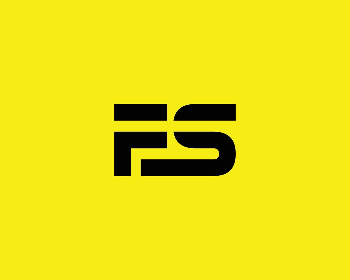 fs sf logotyp design vektor mall