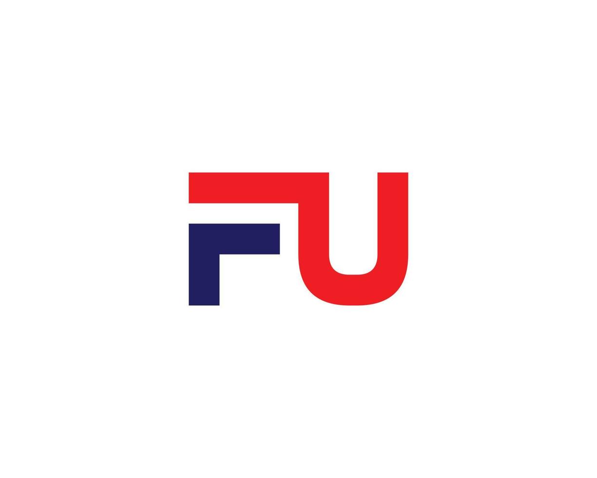 fu uf-Logo-Design-Vektorvorlage vektor