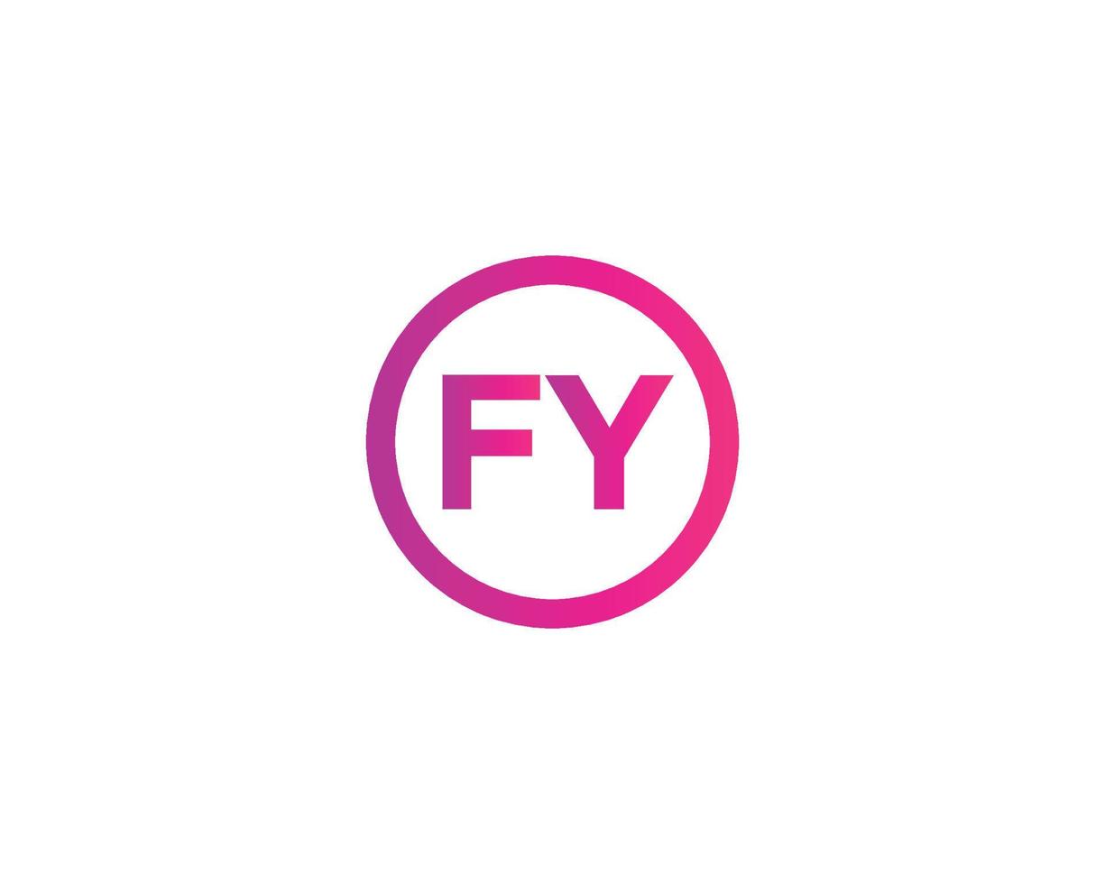 fy yf logotyp design vektor mall