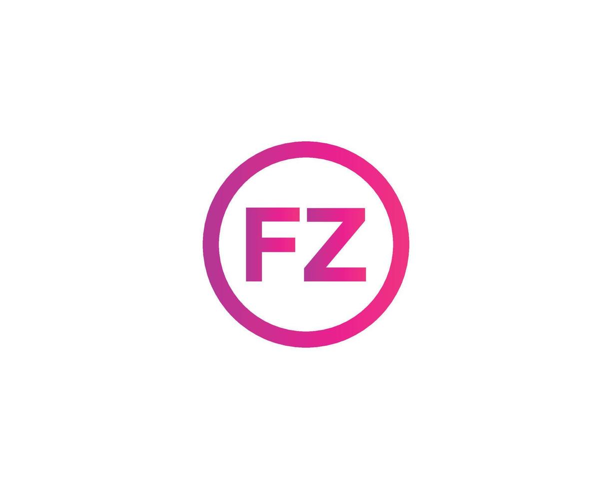 F Z zf logotyp design vektor mall