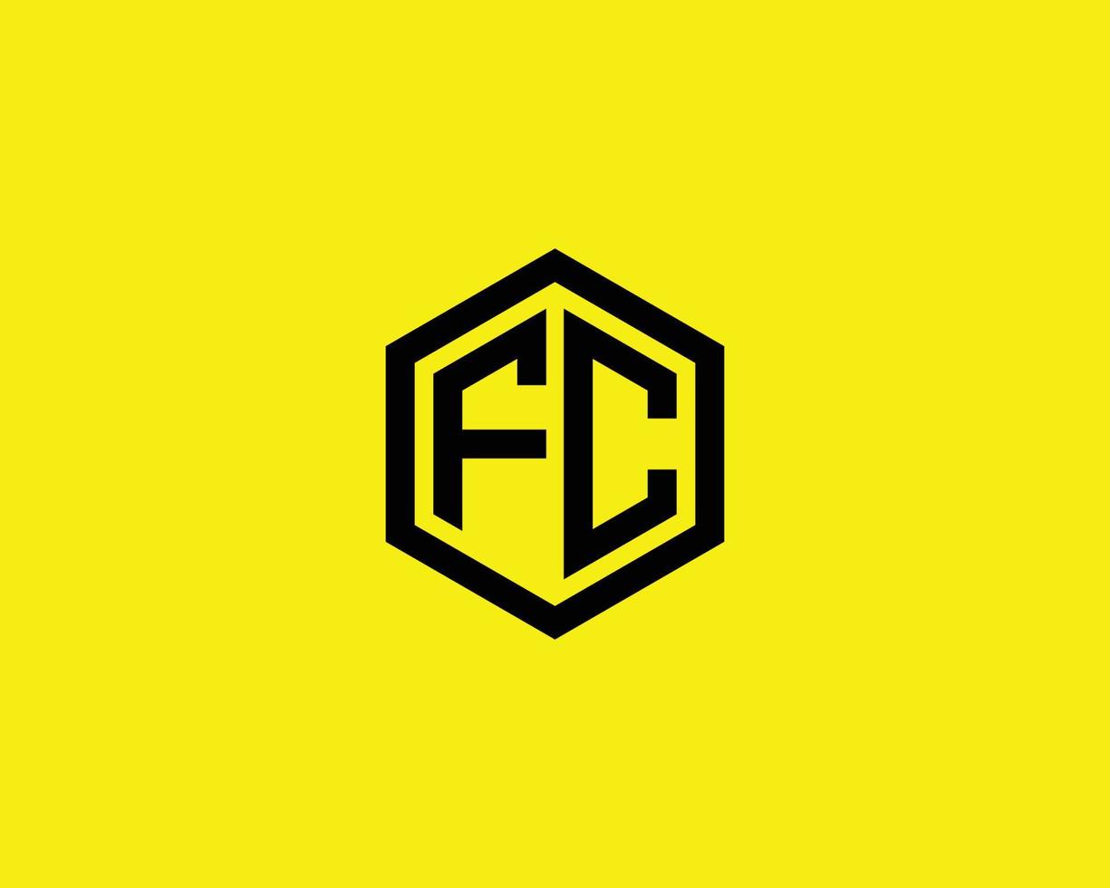 fc cf-Logo-Design-Vektorvorlage vektor