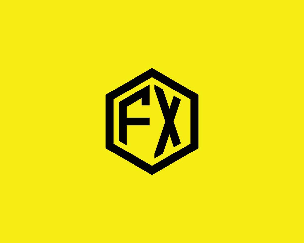 fx xf logotyp design vektor mall