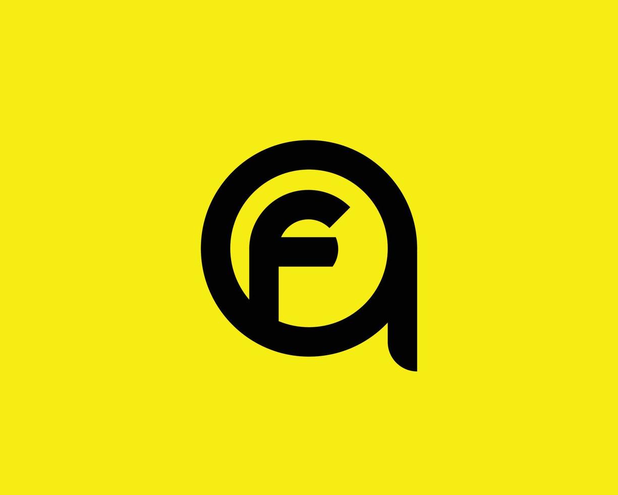 fa af logotyp design vektor mall