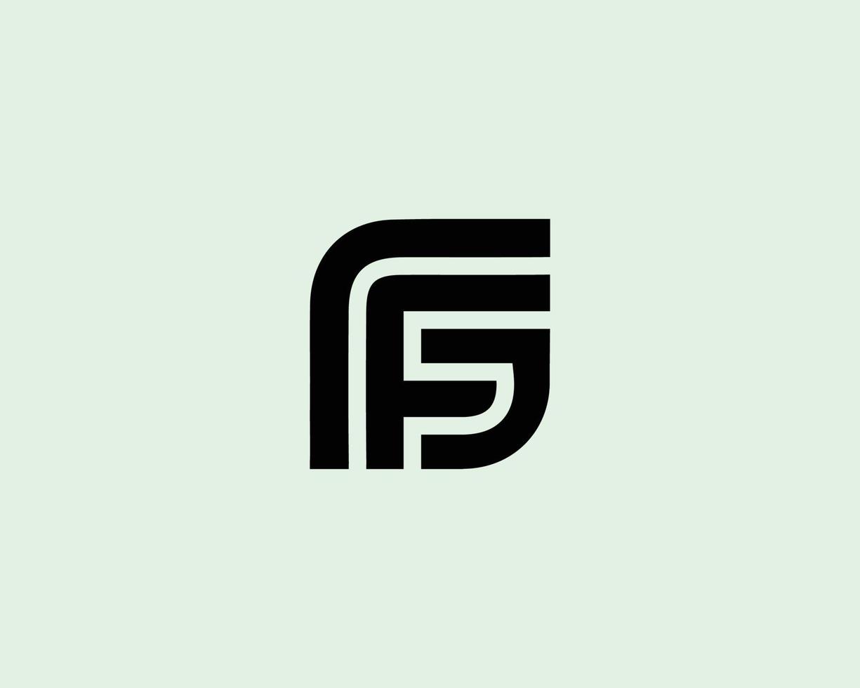 fg gf logotyp design vektor mall