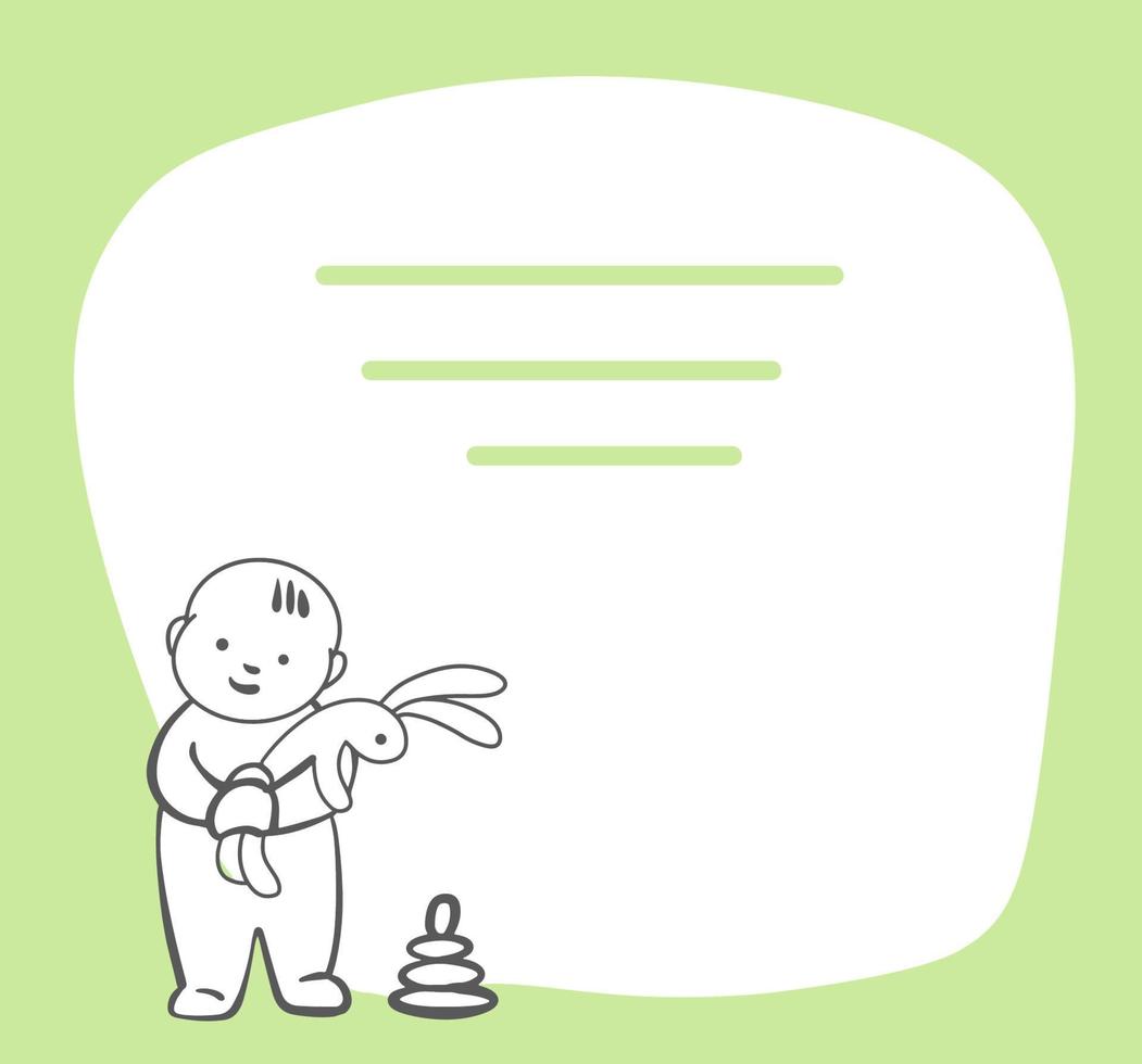 nyfödd bebis hälsning kort vektor hälsning kort. bebis dusch kort. bebis meddelande kort design element.