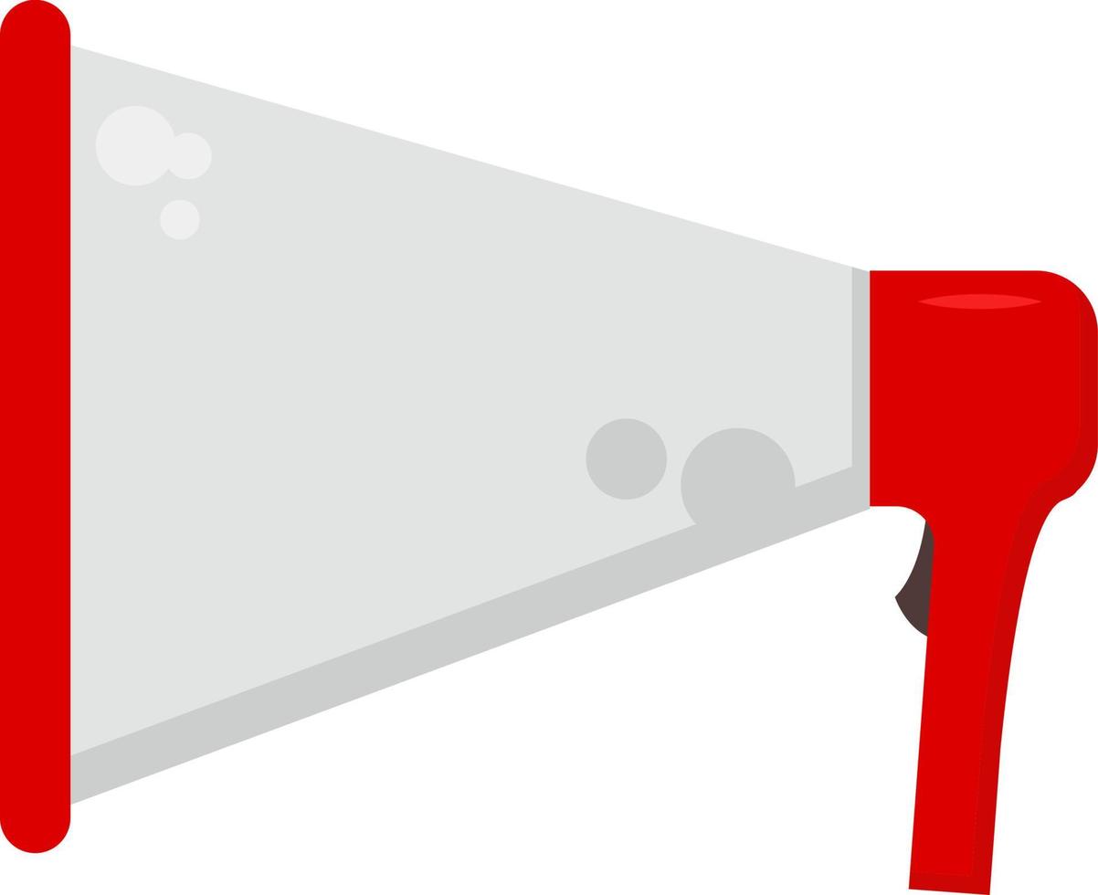 röd megafon, illustration, vektor på vit bakgrund.