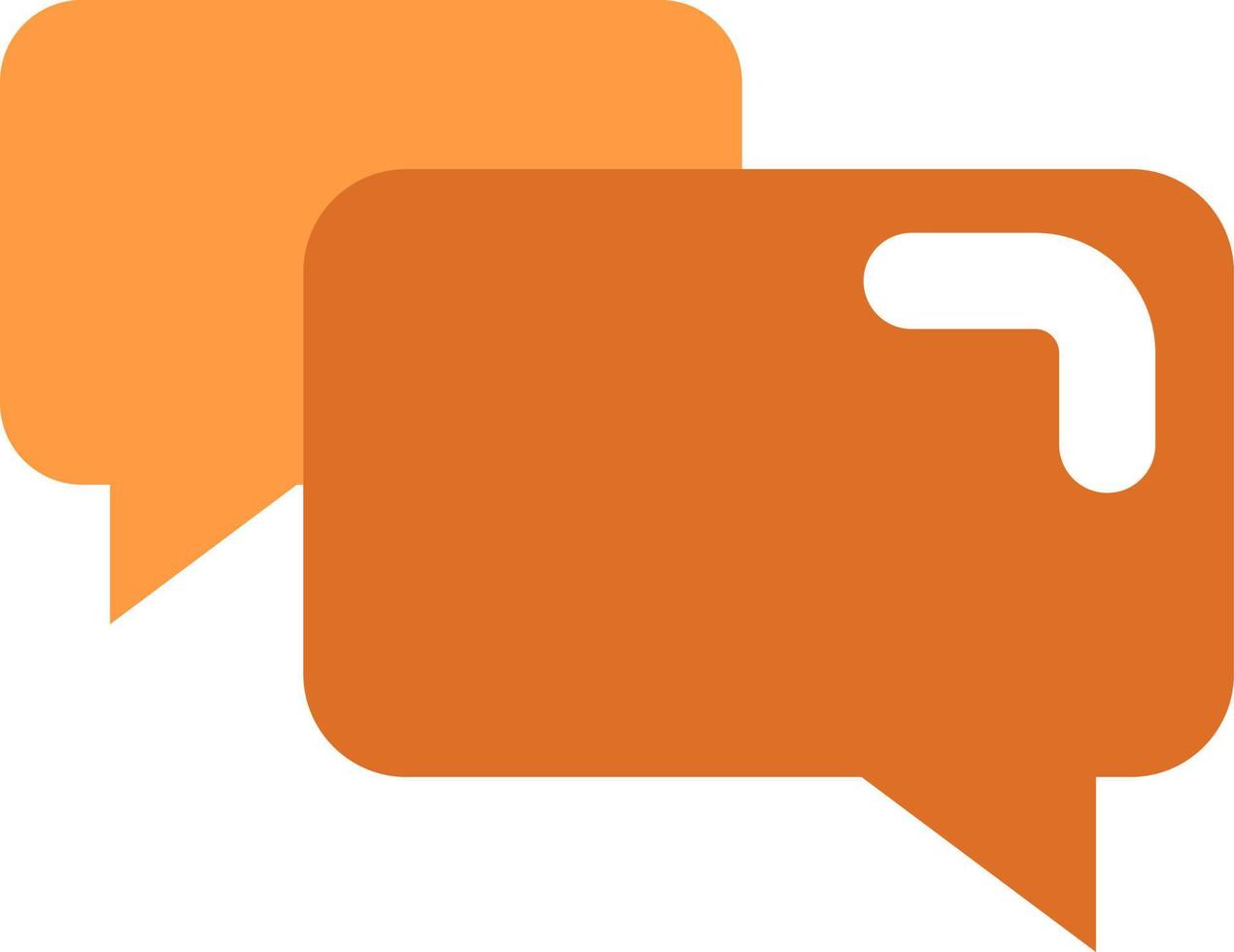 orange Chat-Köpfe, Illustration, Vektor, auf weißem Hintergrund. vektor
