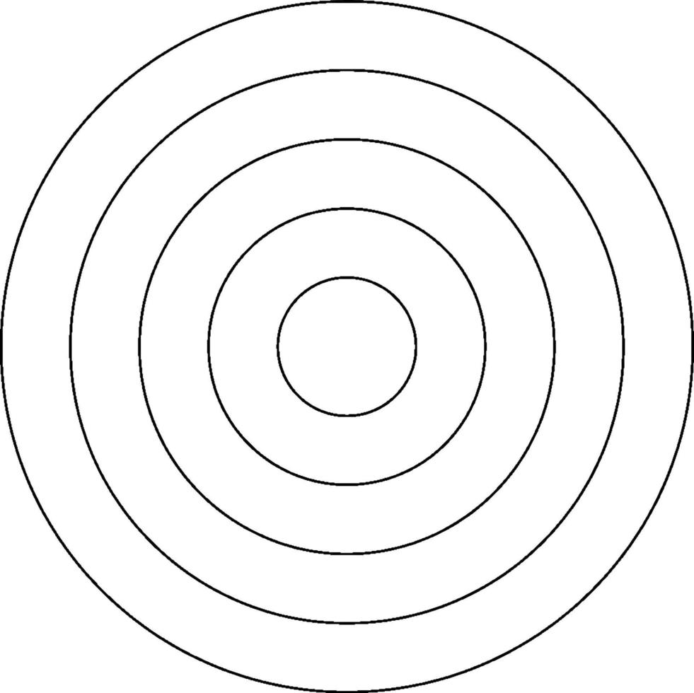 fem cirkel, årgång illustration. vektor