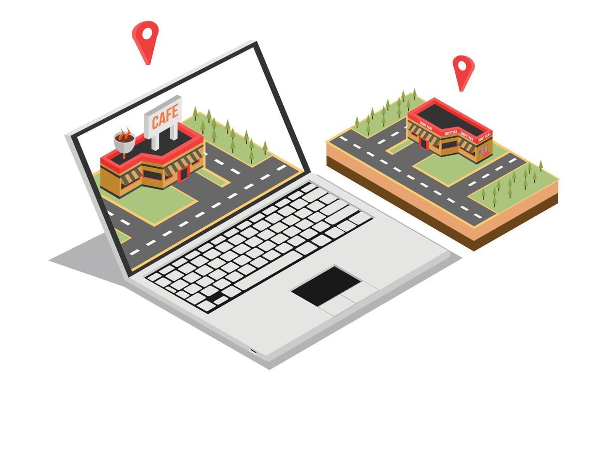 isometrisches konzept des home-marketings, vektorillustration geeignet für diagramme, infografiken und andere grafische elemente vektor