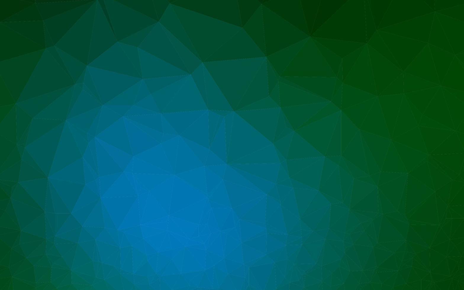 dunkelblaue, grüne Vektor-Dreieck-Mosaik-Textur. vektor