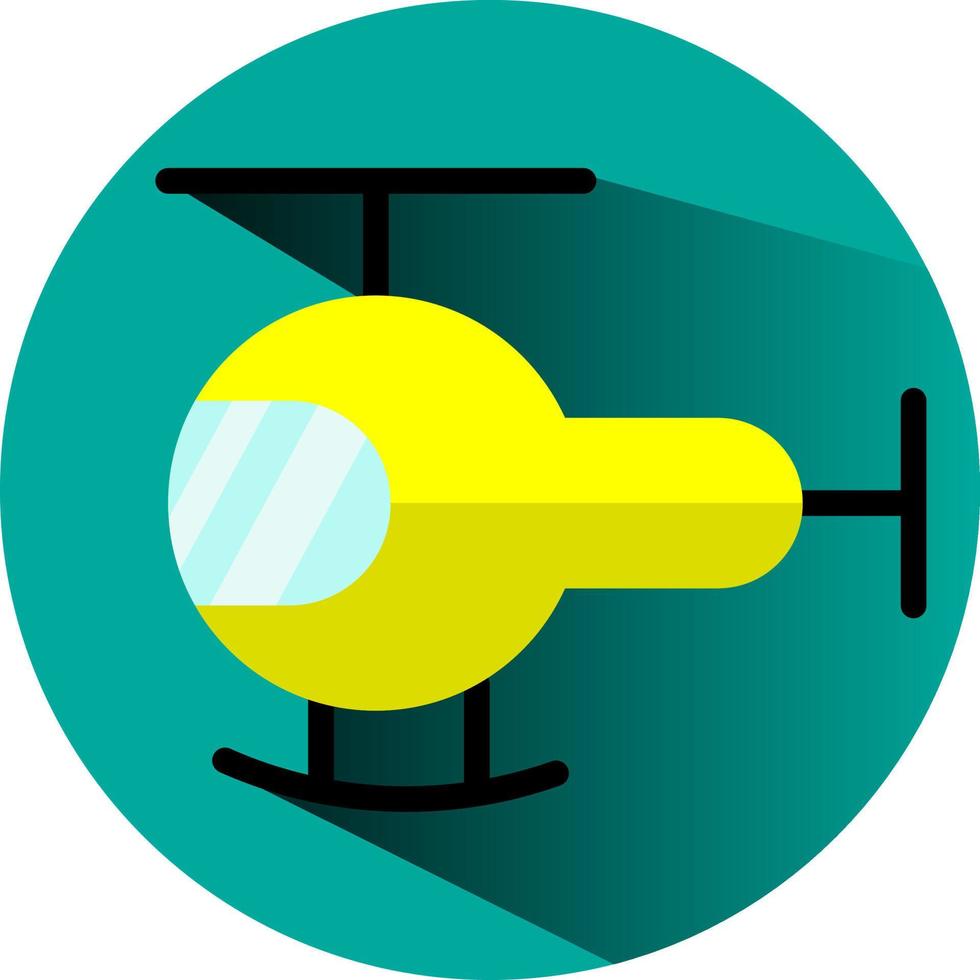 gul helikopter leksak, illustration, vektor, på en vit bakgrund. vektor